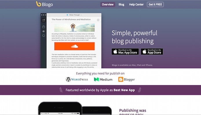 Blogo screenshot