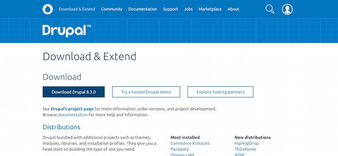 Drupal screenshot