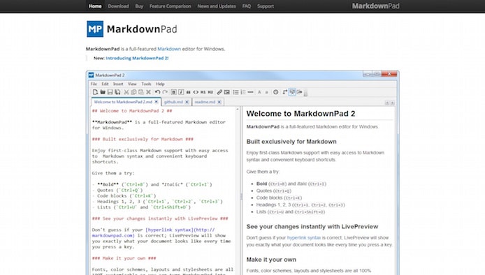 MarkdownPad screenshot