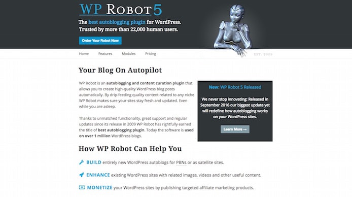 WP Robot screenshot