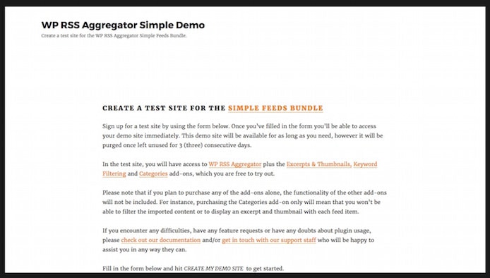 WP RSS Aggregator screenshot