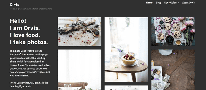 Screenshot of a WordPress theme Screenshot of a WordPress theme