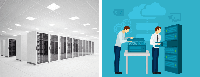 Datacenter and managed server services graphic