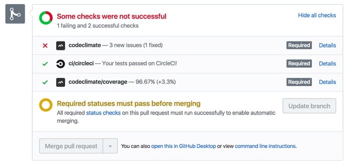 Screenshot of Code Climate Screenshot of Code Climate
