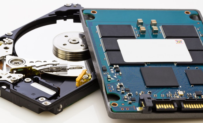 Comparing hard disk drives to solid-state drives