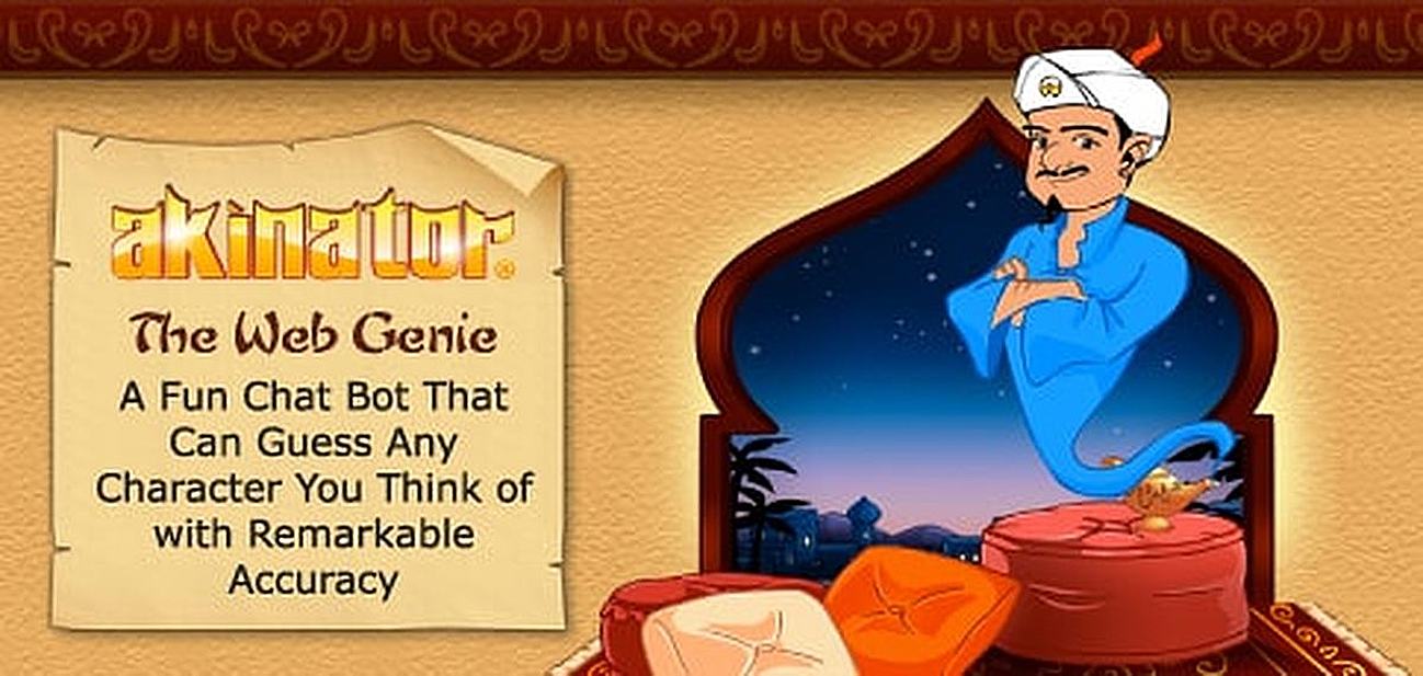 Akinator em Jogos na Internet