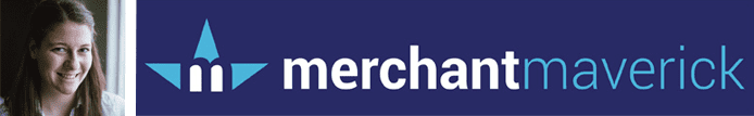 Liz Hull's headshot and the Merchant Maverick logo Liz Hull's headshot and the Merchant Maverick logo
