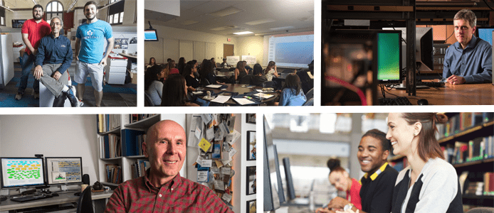 Collage of faculty and students at U Pitt's School of Computing and Information Collage of faculty and students at U Pitt's School of Computing and Information