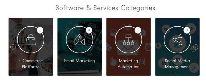 Screenshot of software and service categories in the ZNetLive SaaS Marketplace Screenshot of software and service categories in the ZNetLive SaaS Marketplace
