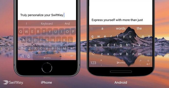 Photo of SwiftKey keyboards on iOS and Android phones Photo of SwiftKey keyboards on iOS and Android phones
