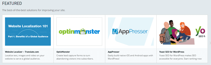 Screenshot of the WP Engine Solution Center page Screenshot of the WP Engine Solution Center page