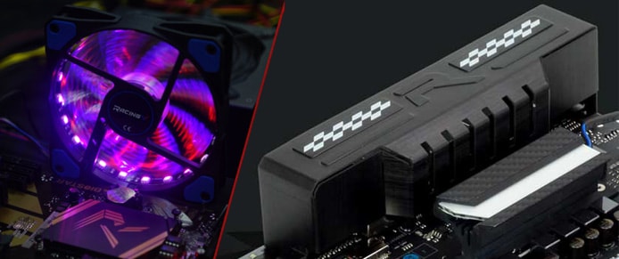 Images of BIOSTAR fans and I/O armor