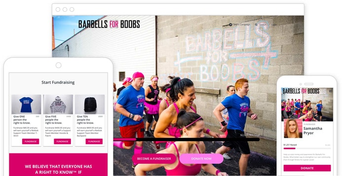 Devices showing Classy's mobile-friendly sites Devices showing Classy's mobile-friendly sites