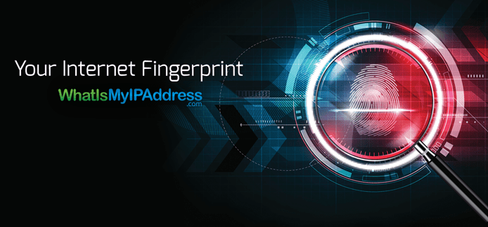 Graphic of a magnifying glass, fingerprint, and the WhatIsMyIPAddress logo Graphic of a magnifying glass, fingerprint, and the WhatIsMyIPAddress logo