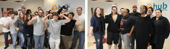 Collage of photos of the WebHostingHub team Collage of photos of the WebHostingHub team