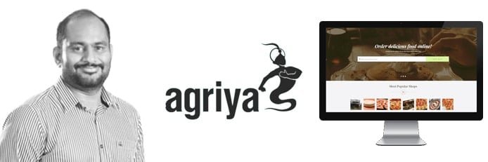 Image of Aravind Kumar with Agriya logo and image of software Image of Aravind Kumar with Agriya logo and image of software