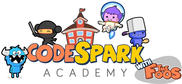 codeSpark logo with The Foos characters codeSpark logo with The Foos characters