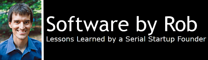 Rob Walling's headshot and the Software by Rob logo Rob Walling's headshot and the Software by Rob logo