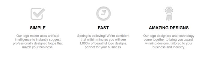 Graphic listing facts about LogoMix tools with headers reading "Simple, Fast, and Amazing Designs" Graphic listing facts about LogoMix tools with headers reading "Simple, Fast, and Amazing Designs"