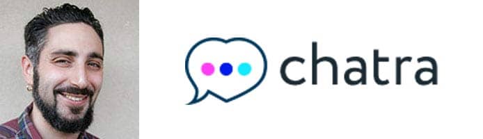 Headshot of Chatra Founder Yaakov Karda and company logo Headshot of Chatra Co-Founder Yaakov Karda and company logo