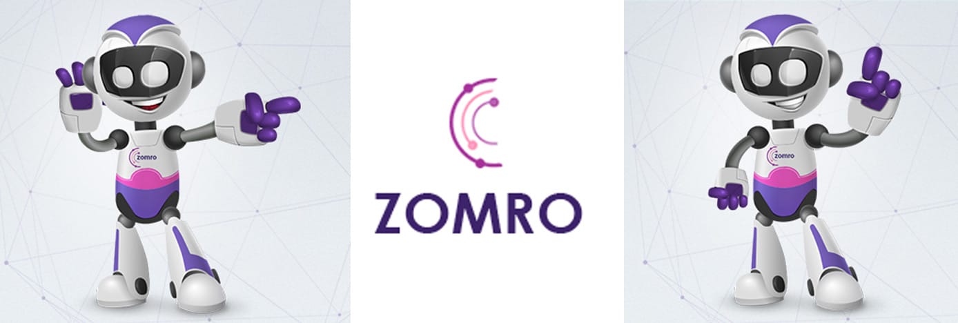 ZOMRO robots and logo ZOMRO robots and logo