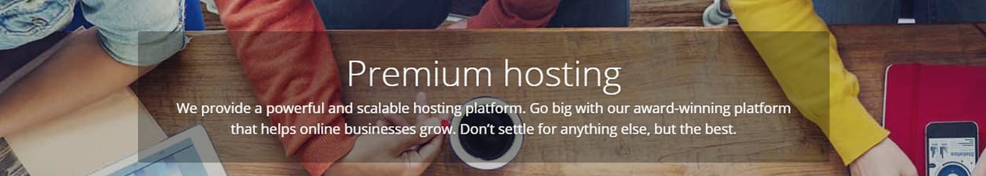 Graphic depicting premium hosting services Graphic depicting premium hosting services