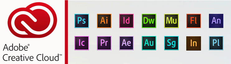 Adobe Creative Cloud Screenshot of Adobe Creative Cloud apps