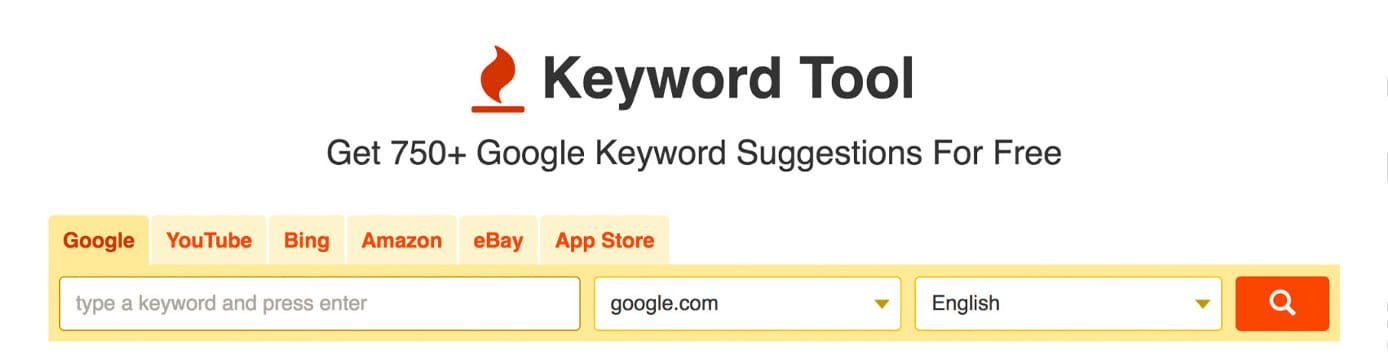 Screenshot of Keyword Tool technology Screenshot of Keyword Tool technology