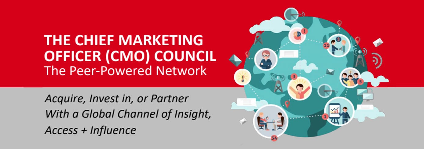 Graphic depicting CMO Council benefits Graphic depicting CMO Council benefits
