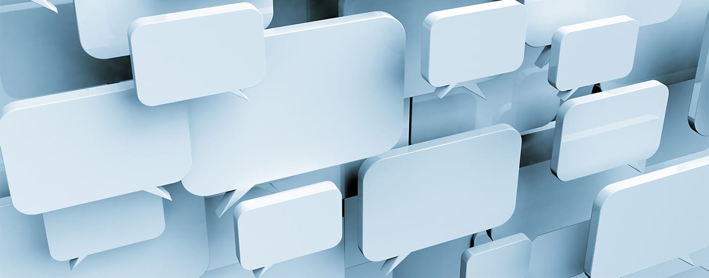 Graphic of speech bubbles Speech bubbles