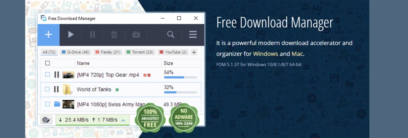 Screenshot of Free Download Manager website Screenshot of Free Download Manager website