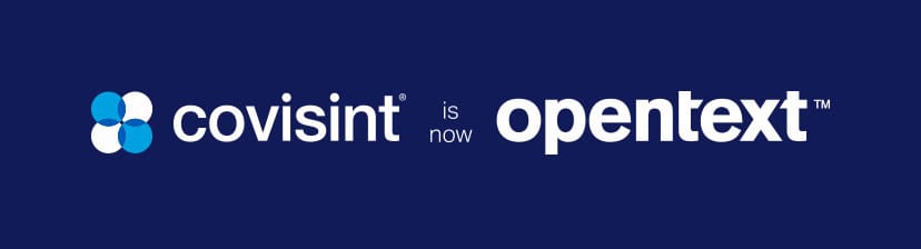 Covisint and OpenText logos Covisint and OpenText logos