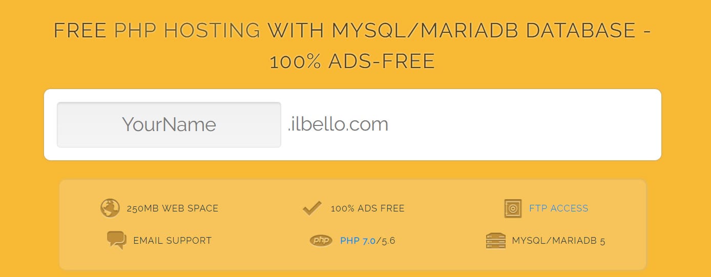 Screenshot of ilbello homepage Screenshot of ilbello homepage
