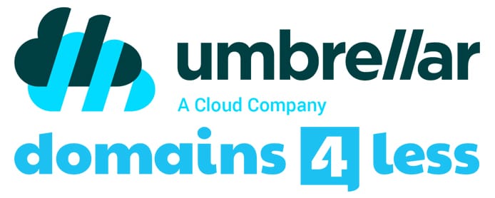 Umbrellar Group and Domains 4 Less logos Umbrellar Group and Domains 4 Less logos