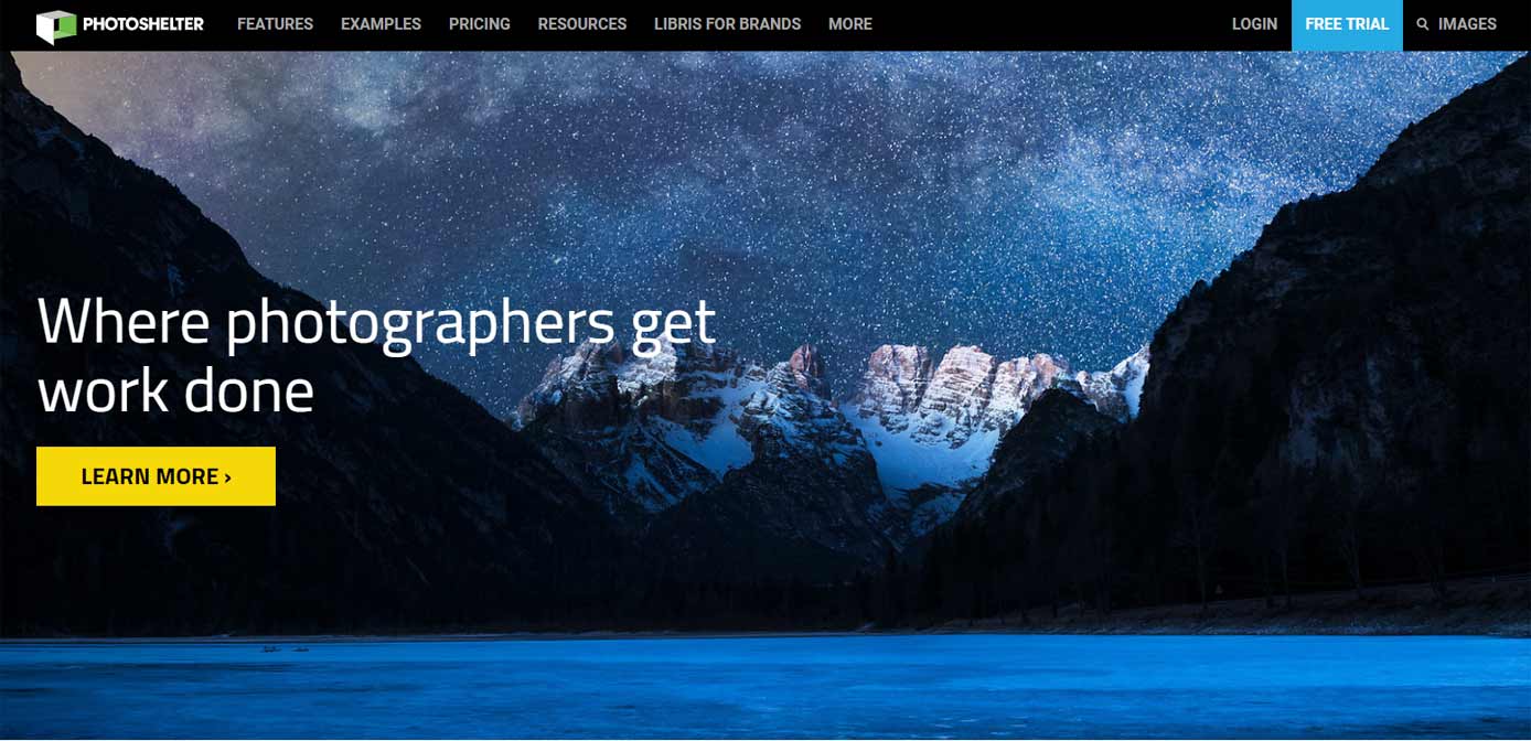 Screenshot of PhotoShelter website Screenshot of PhotoShelter website