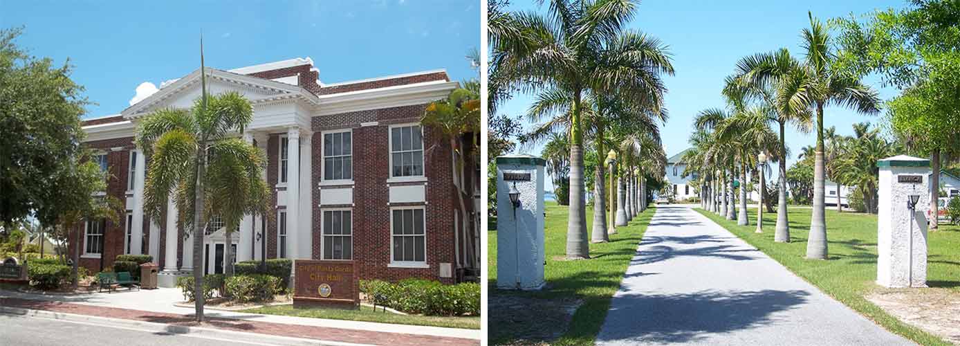 Images of Punta Gorda city hall and Villla Bianca Images of Punta Gorda city hall and Villla Bianca