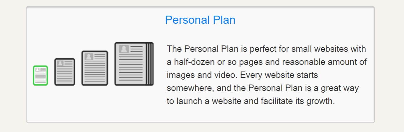 Screenshot of Personal Plan summary Screenshot of Personal Plan summary