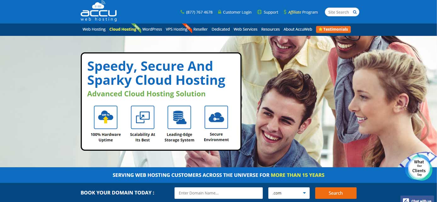 Screenshot of AccuWebHosting's cloud hosting website Screenshot of AccuWebHosting's cloud hosting website