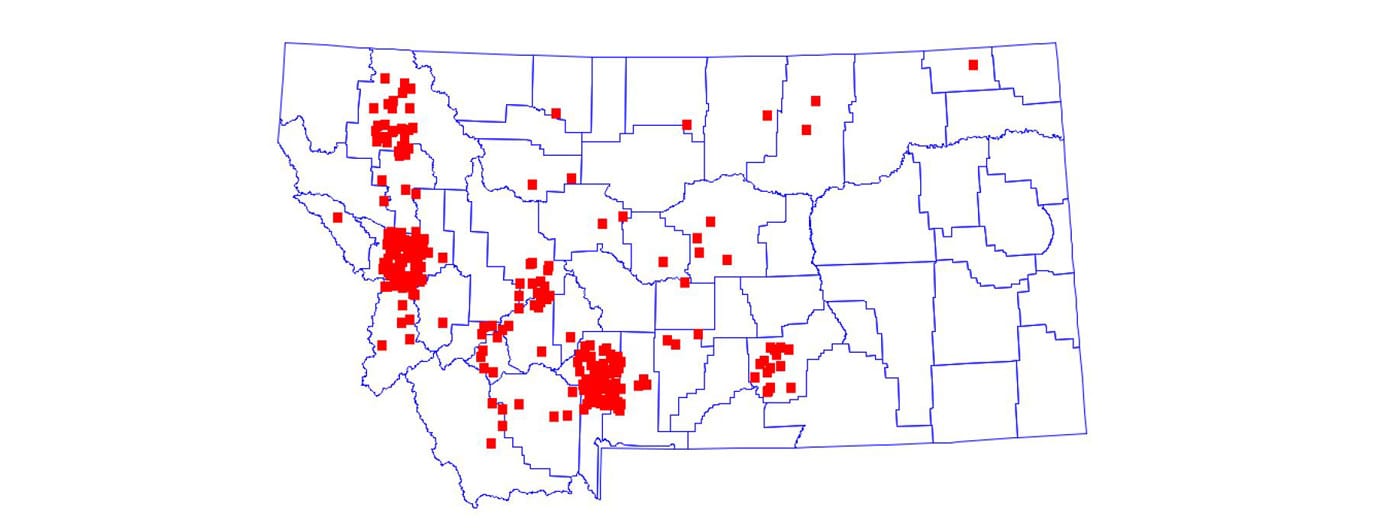 Locations of 2018 members Locations of 2018 members