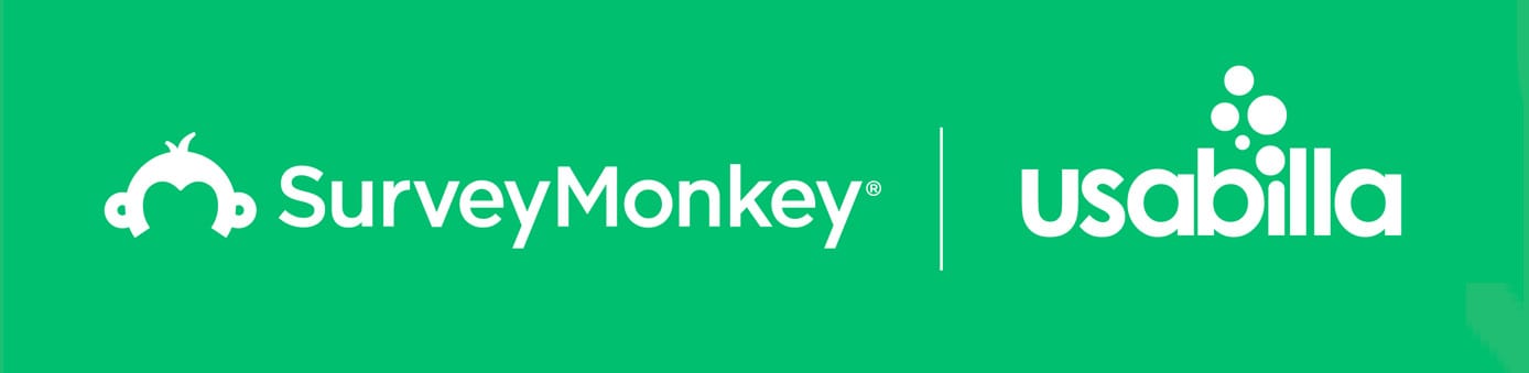 SurveyMonkey and Usabilla logos SurveyMonkey and Usabilla logos