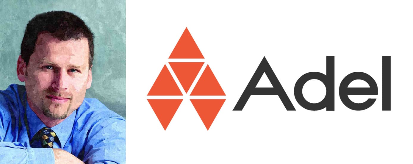 Image of Gabriel Dusil with the Adel logo Image of Gabriel Dusil with the Adel logo