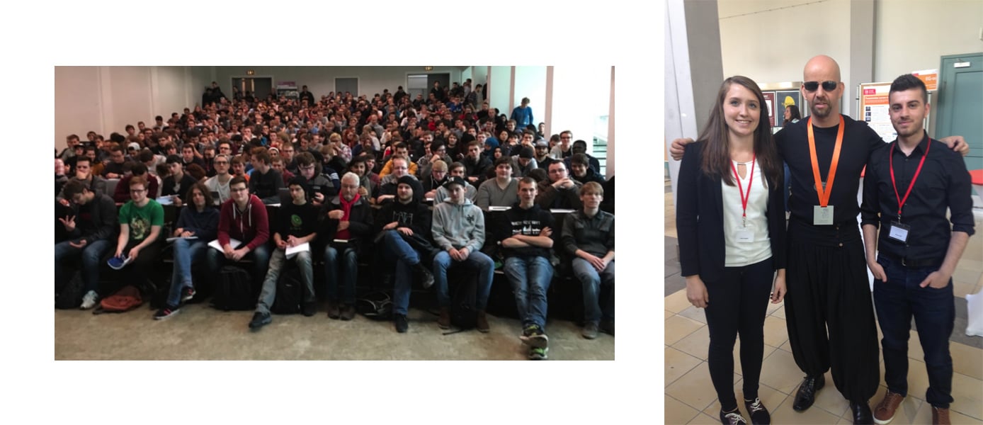 Sándor and students at TU Braunschweig. Sándor and students at TU Braunschweig.