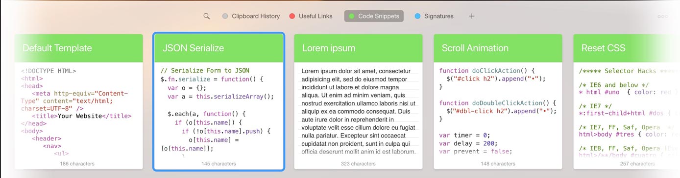 Screenshot of Paste pinboards Screenshot of Paste pinboards