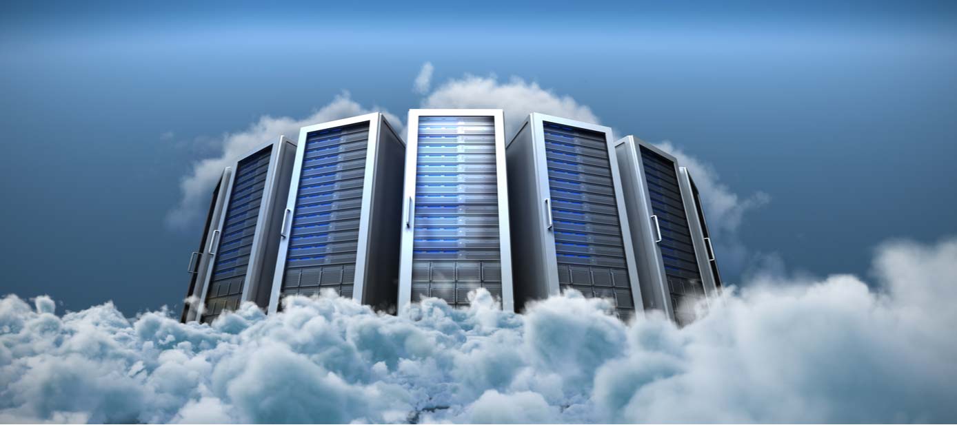Illustration of servers in the cloud Illustration of servers in the cloud