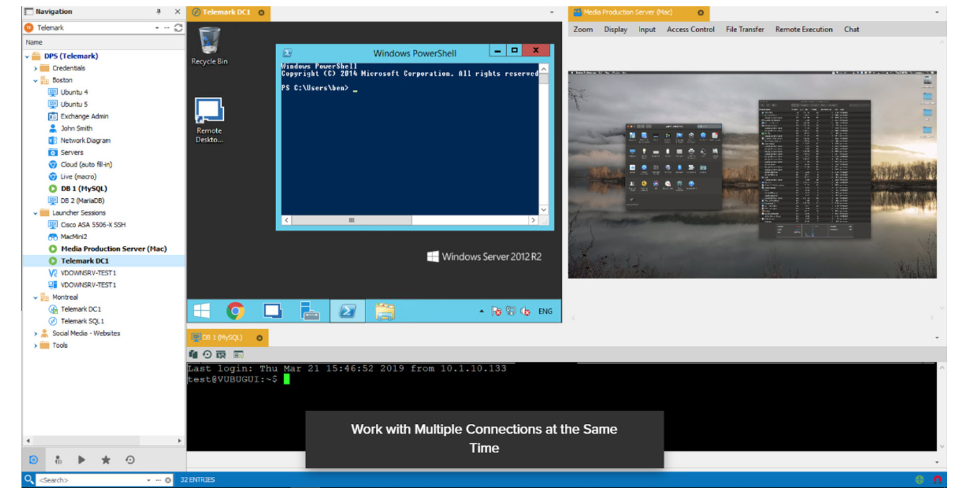 With RDM, it's easier than ever to juggle multiple connections at once.