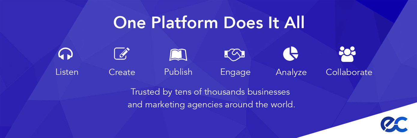 Image with icons depicting how one platform does it all Image with icons depicting how one platform does it all
