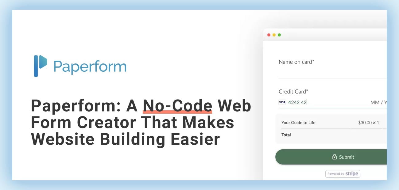 Paperform: A No-Code Web Form Creator That Makes Website Building ...